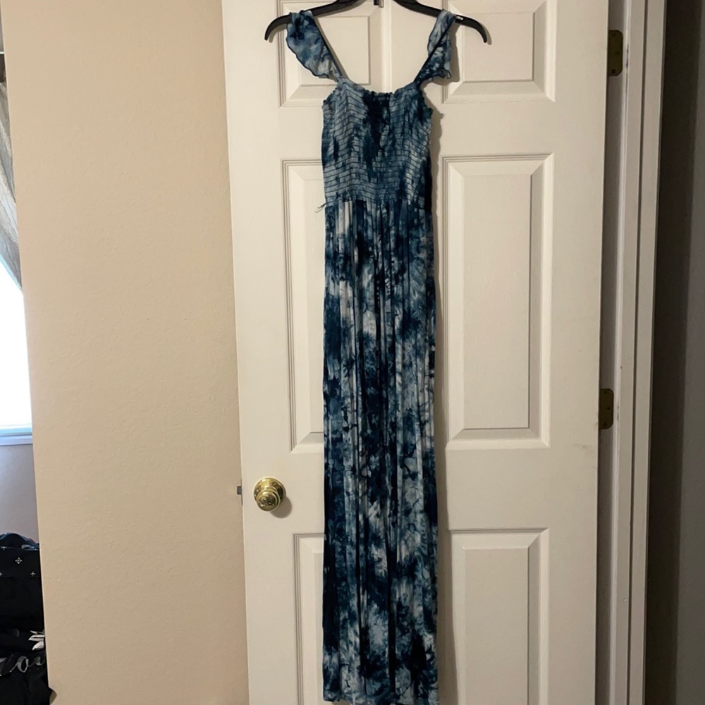 CY Fashion blue tie dye jumpsuit